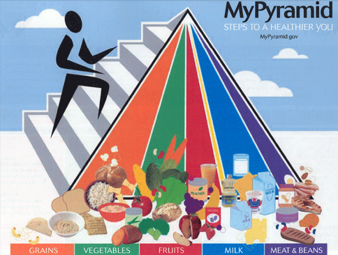 Food Pyramid Guide. of the food guide pyramid